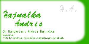 hajnalka andris business card
